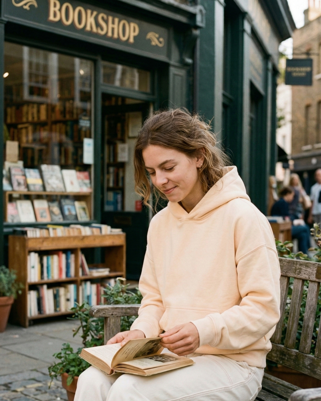 Blusa Moletom Oversized - Bege