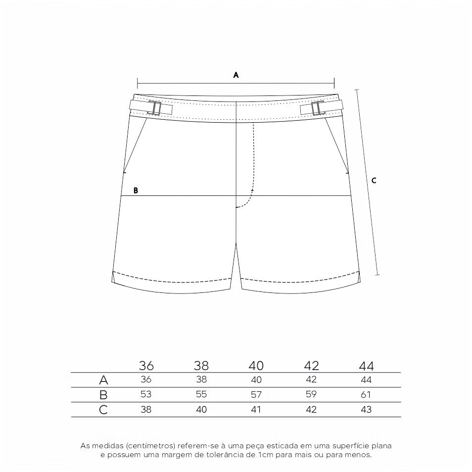 Short Praia Alfaiataria - Estampado
