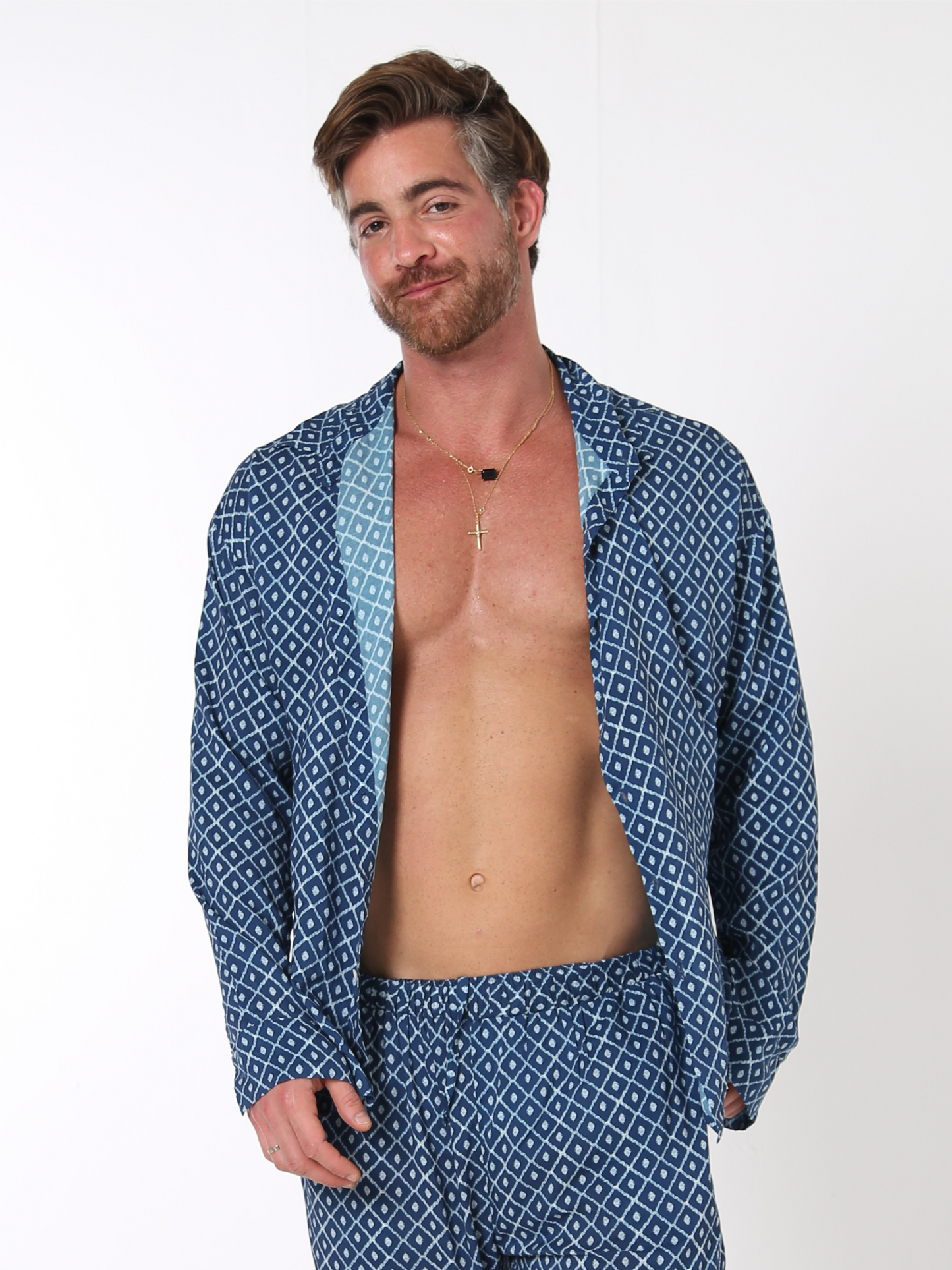 Camisa Gypsy - Azul estampada