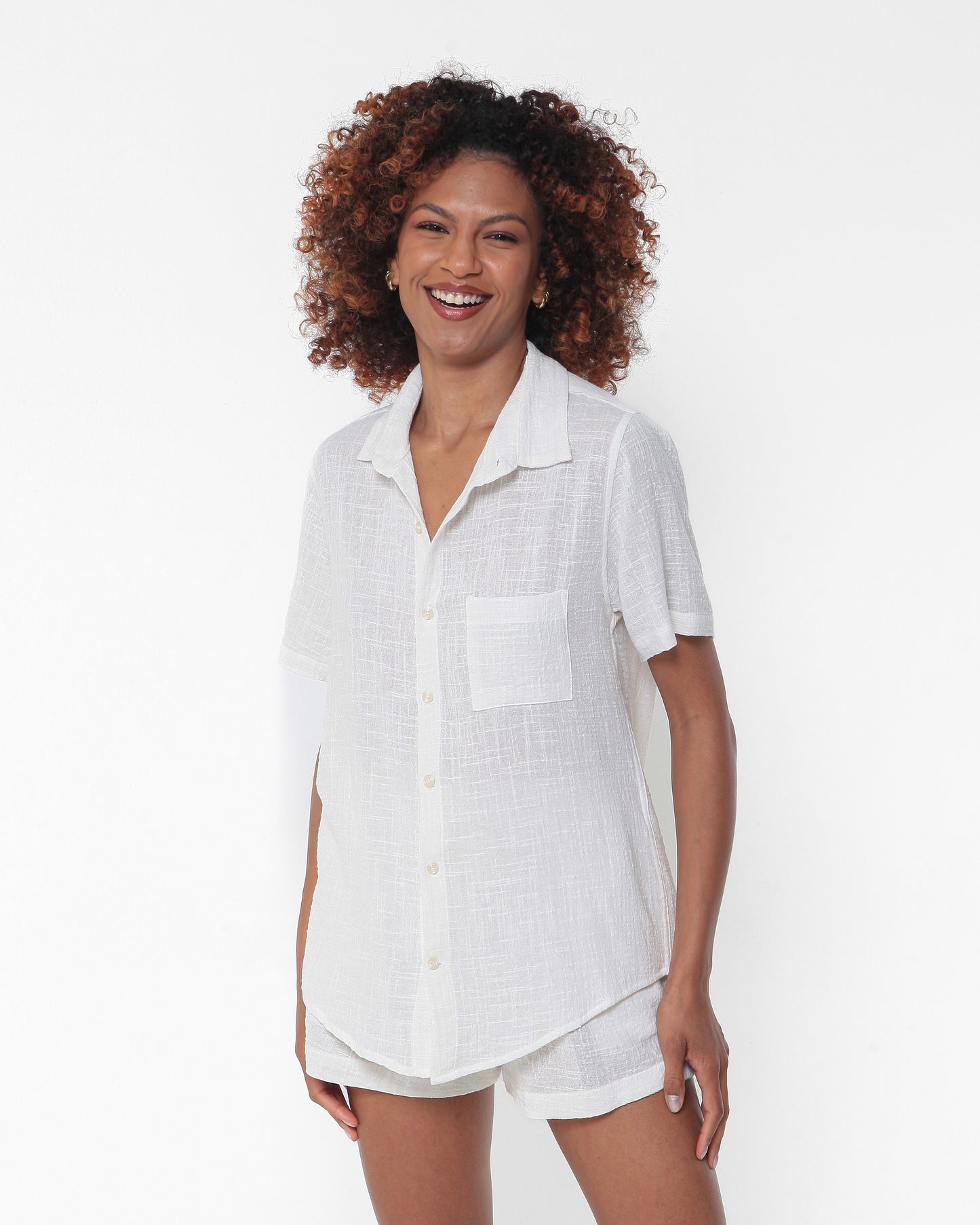 Conjunto Shorts Rústico - OFF WHITE