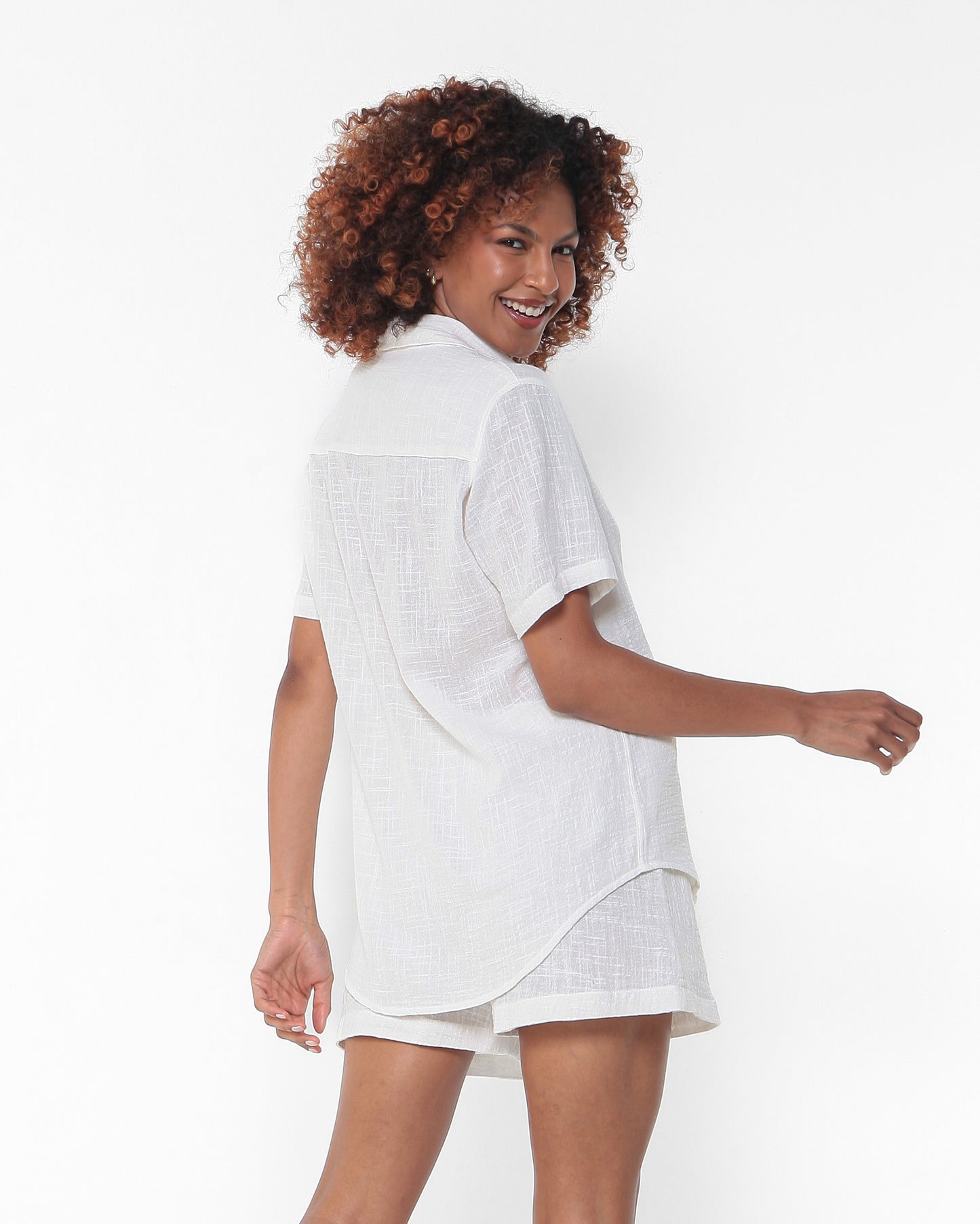 Conjunto Shorts Rústico - OFF WHITE