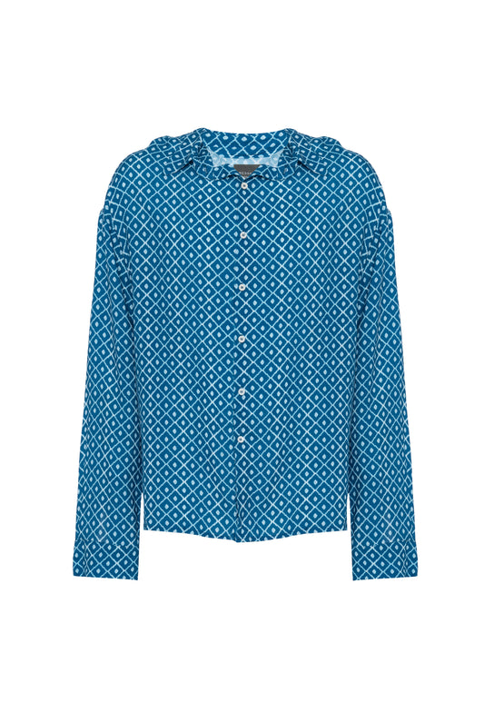 Gypsy Shirt - Blue Printed