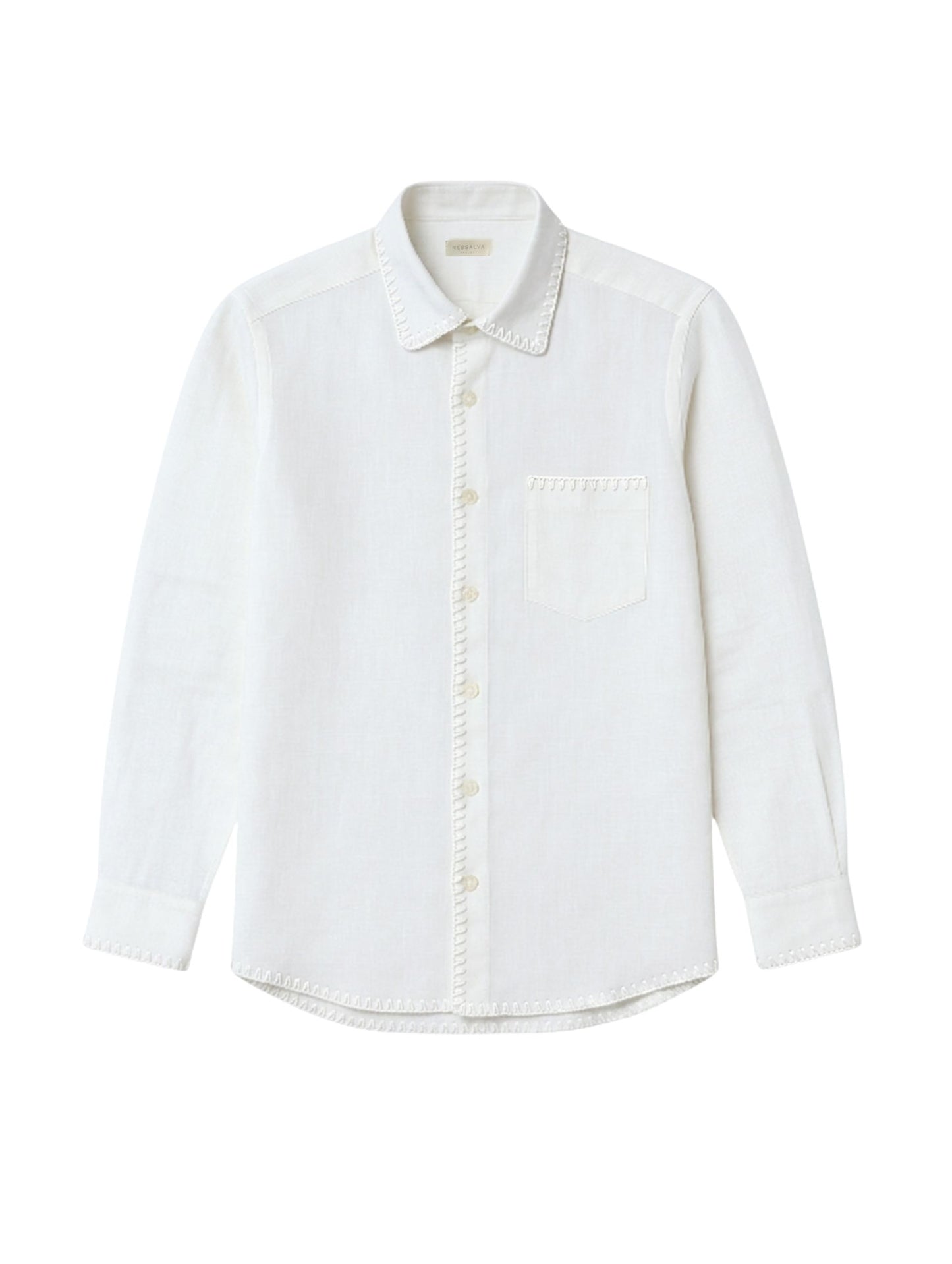 Camisa Linho Jamile - Branco com Bordado