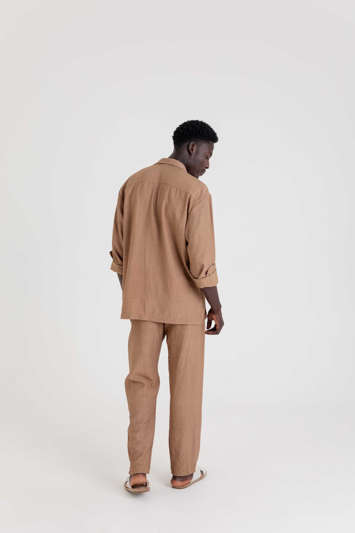 Camisa Over Texturizada - Terracota