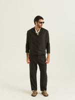 Calça de Linho Cordão - Preto