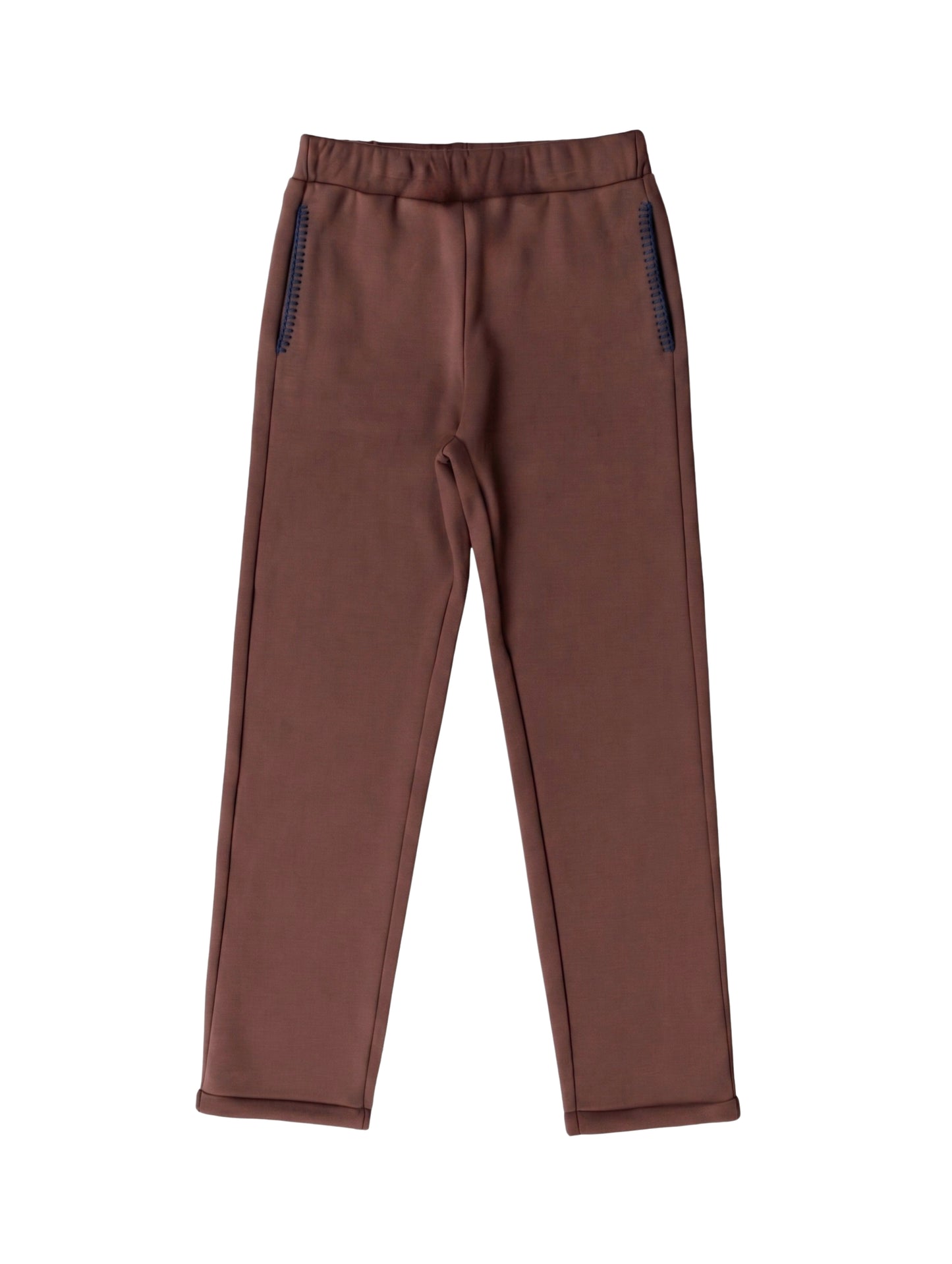 Calça Moletom Oversized com Bordado - Marrom