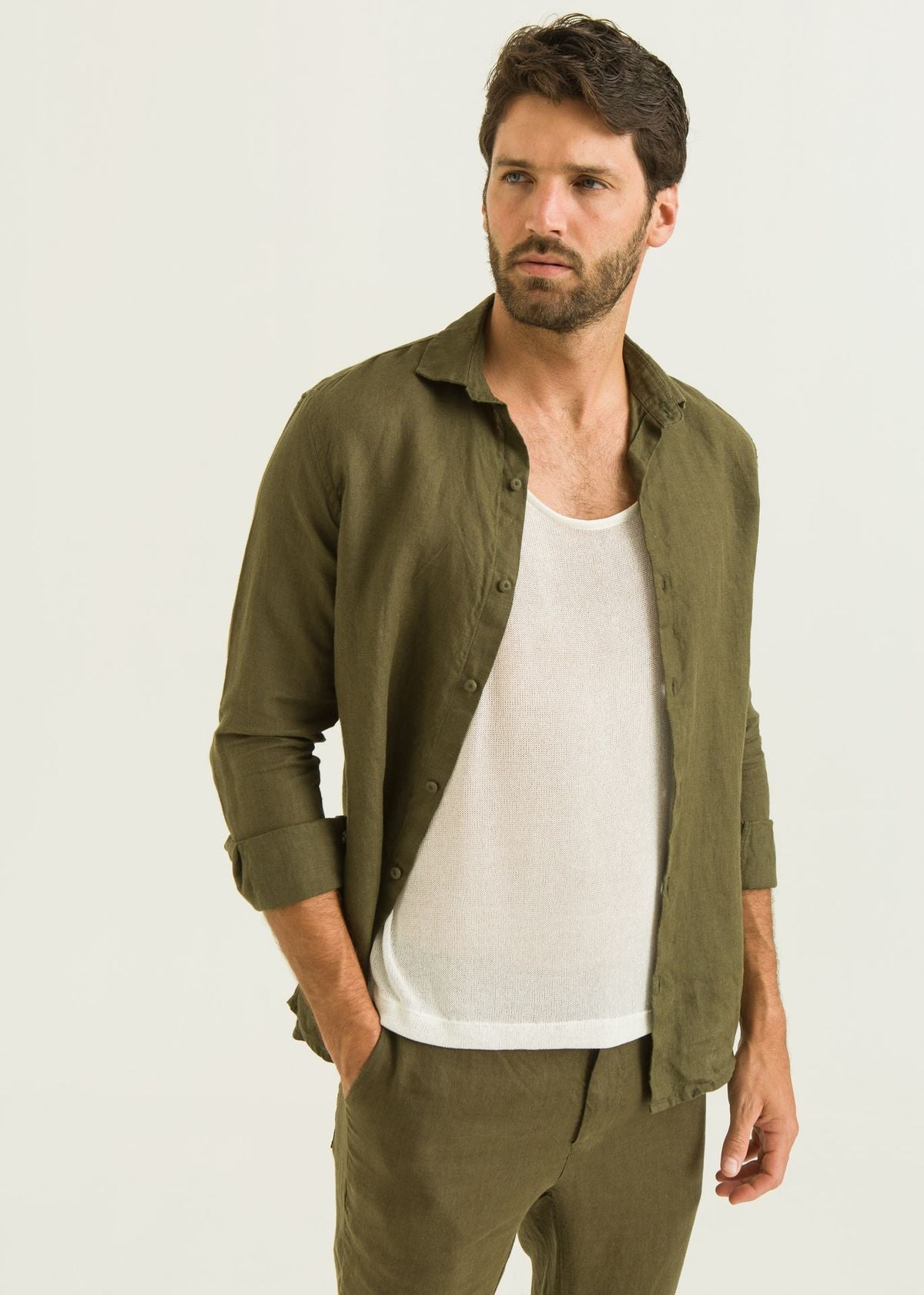 Camisa de Linho ML - Militar