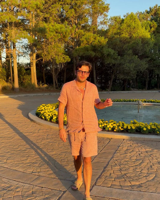 Shorts Opa Linho - Mescla Terracota