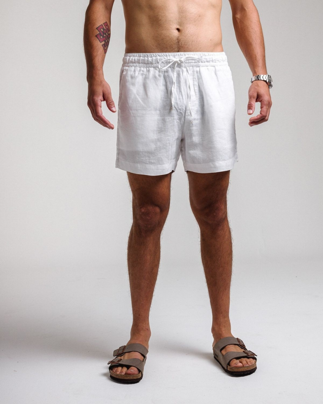 Bermuda de Linho Cordão - Off White