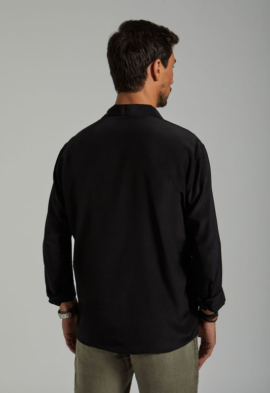 Camisa de Seda ML - Preto