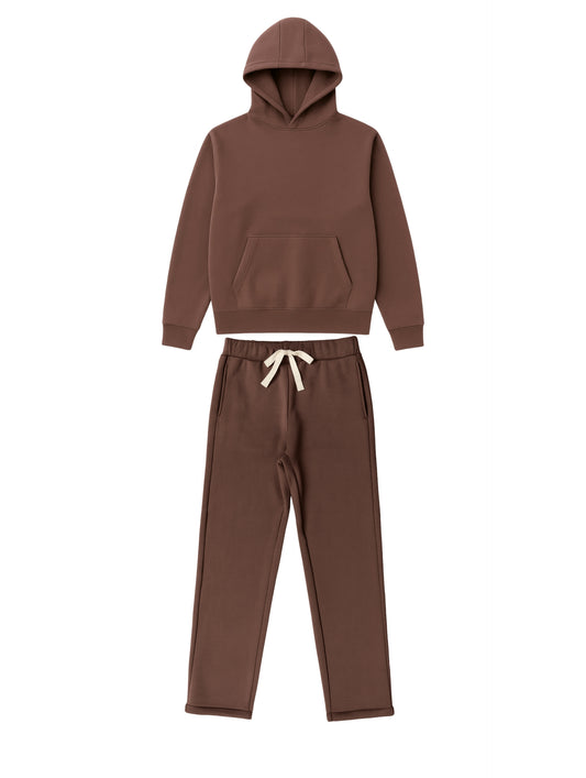 Conjunto Moletom Oversized - Marrom