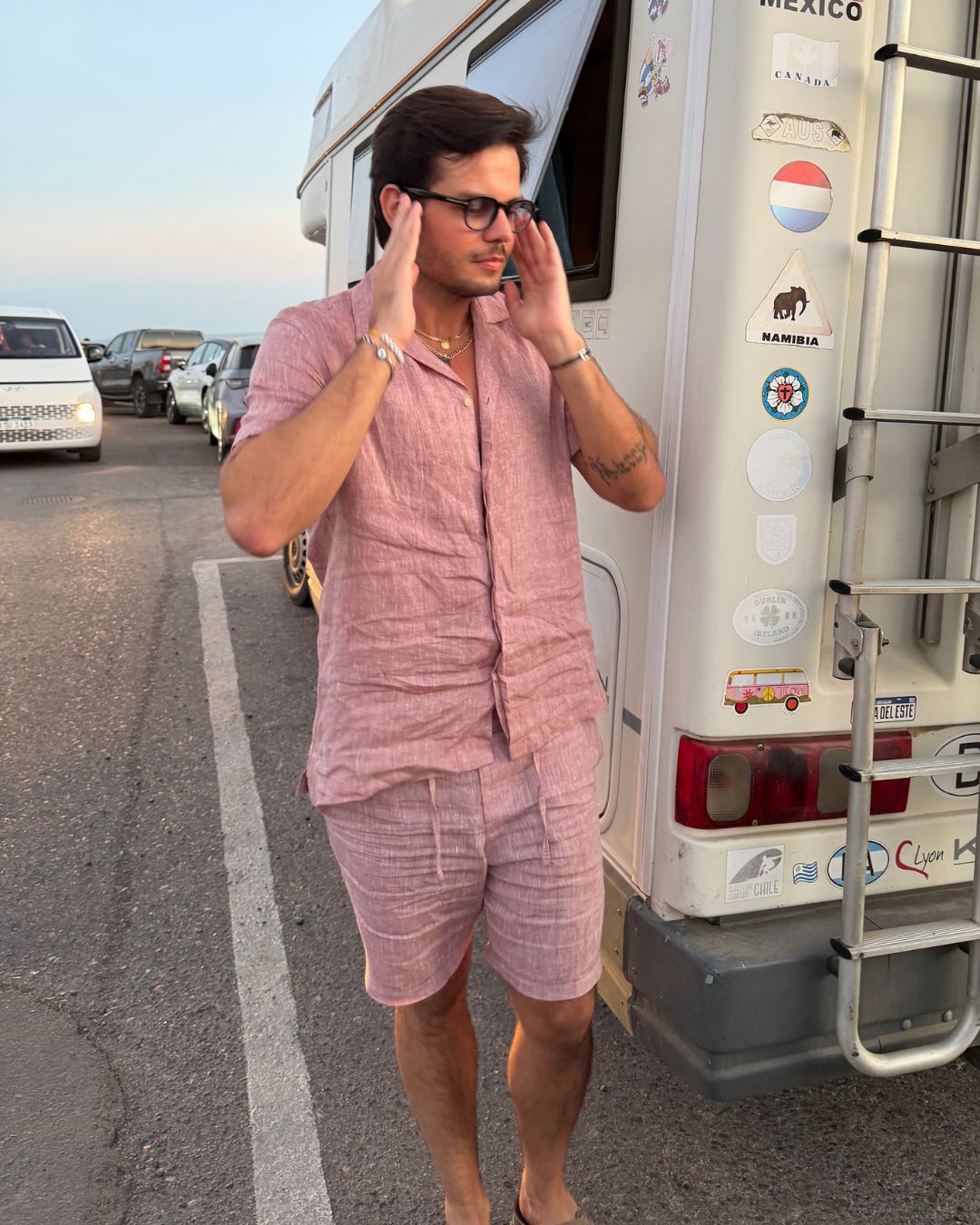 Camisa Opa Linho - Mescla Terracota