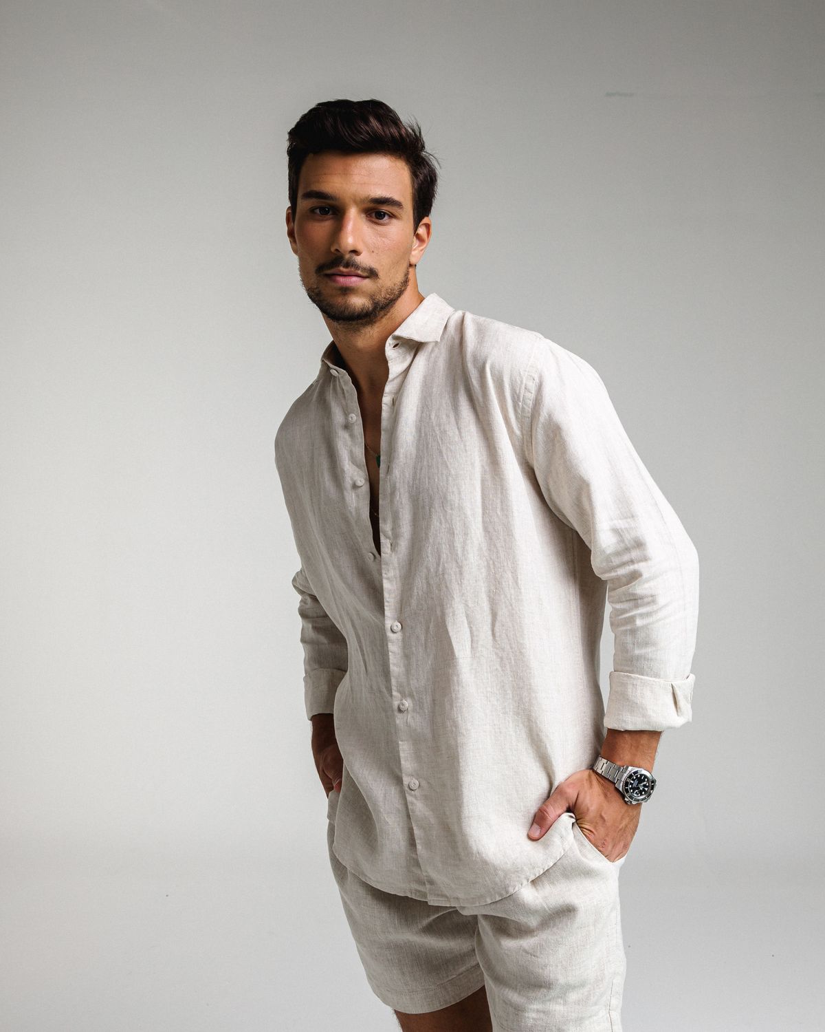 Camisa de Linho ML - Natural