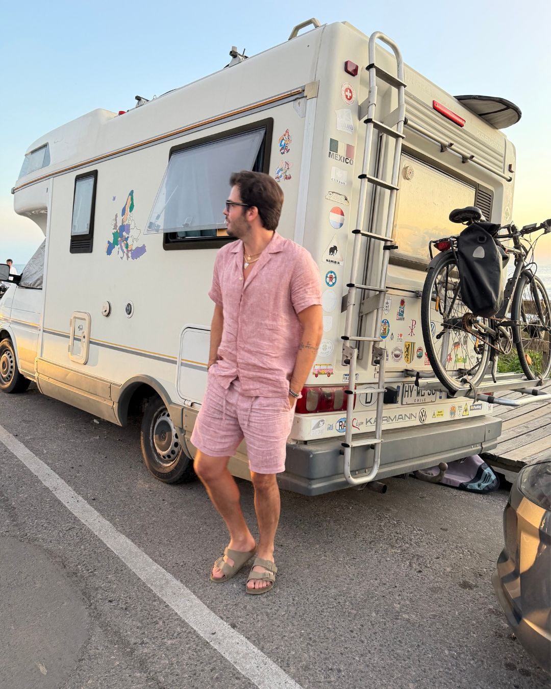 Short Opa Linho - Mescla Terracota