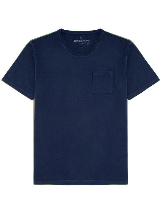 T-Shirt Premium Algodão & Cânhamo – Azul