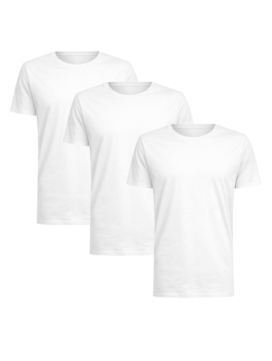 Kit 3 T-Shirt Pima Premium - Branco