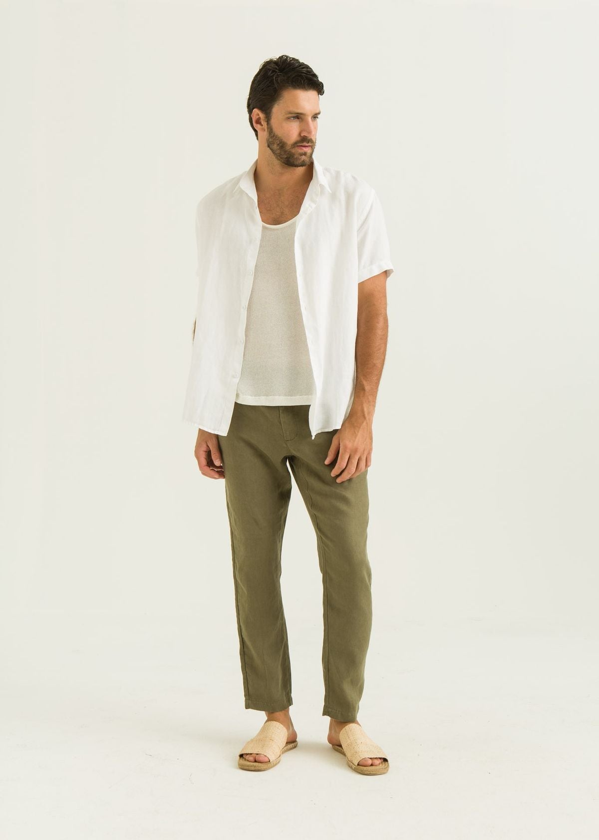 Camisa de Linho MC - Off White