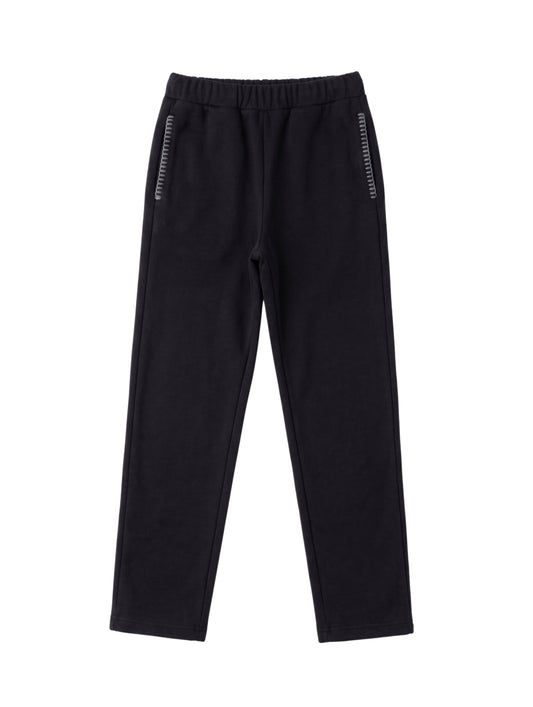 Calça Moletom Oversized com Bordado - Preto