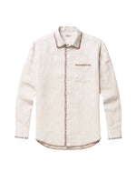 Camisa Linho Jamile - Cru Areia com Bordado