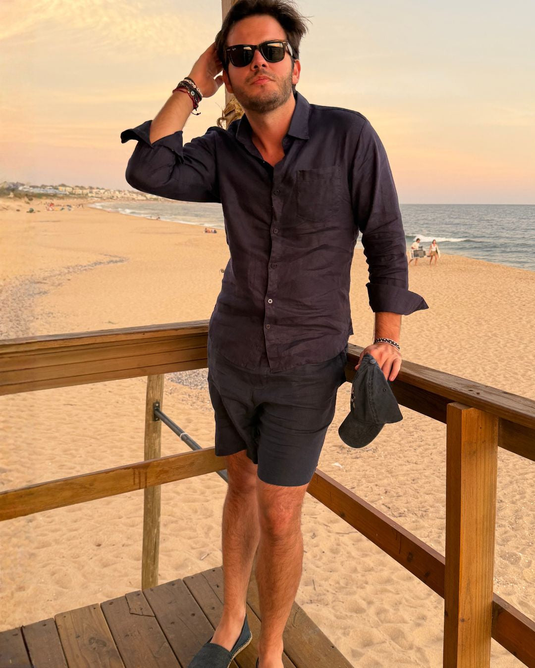 Camisa Linho Jamile - Azul Oceano