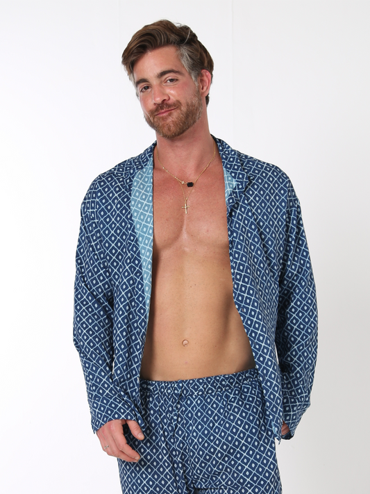 Camisa Gypsy - Azul Estampada