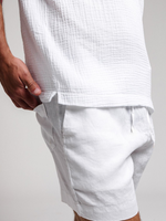 Bermuda de Linho Cordão - Off White