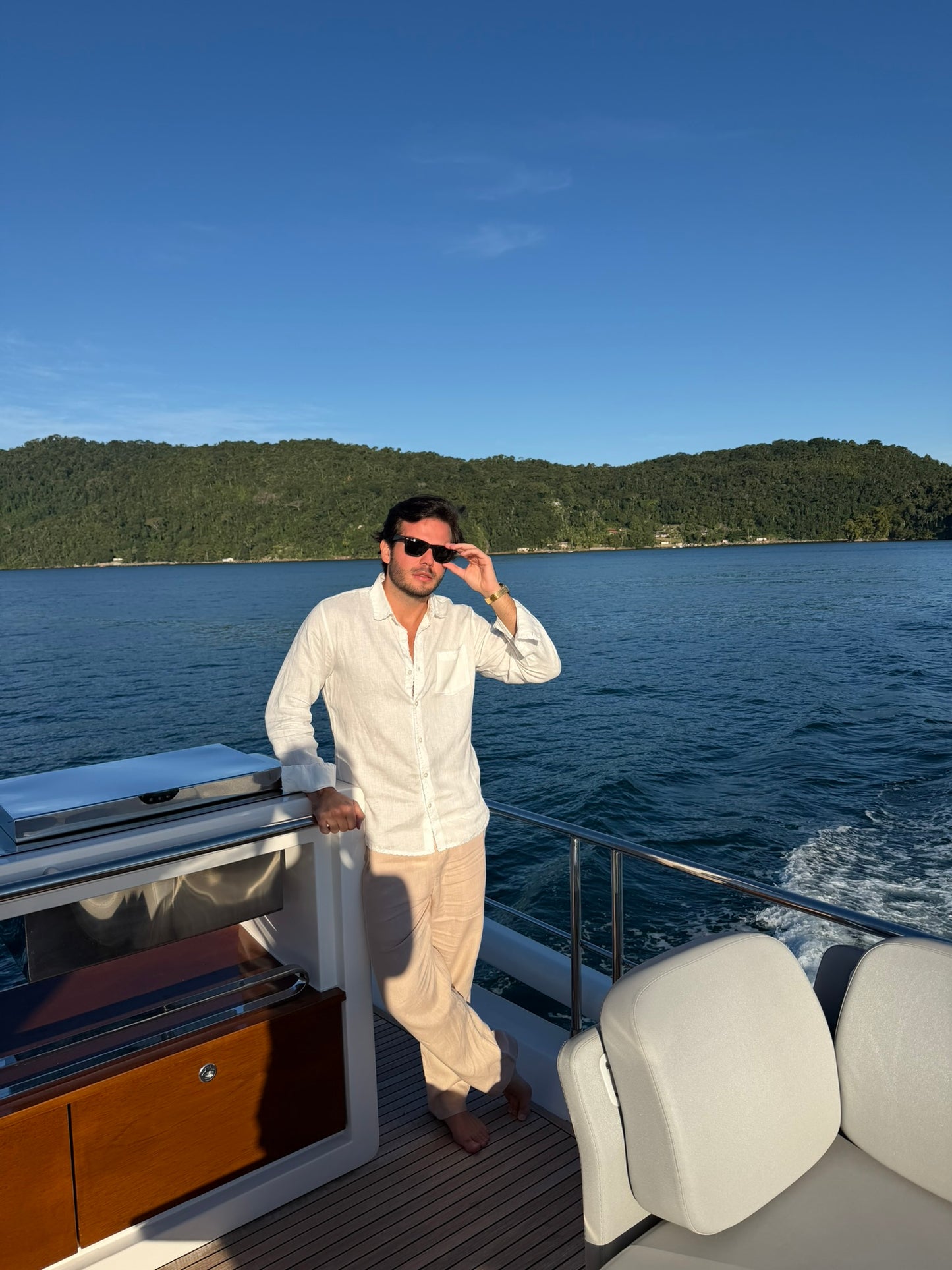 Camisa Linho Jamile - Branco com Bordado