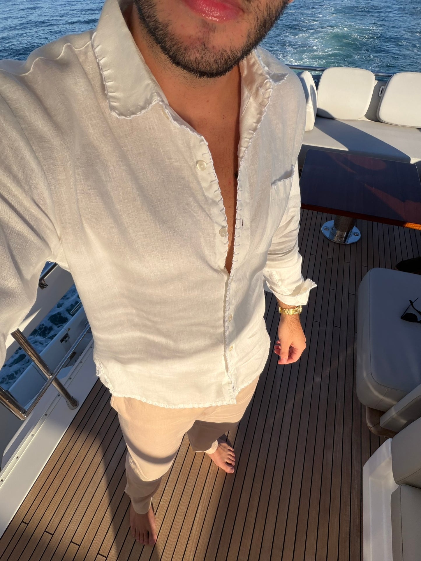 Camisa Linho Jamile - Branco com Bordado