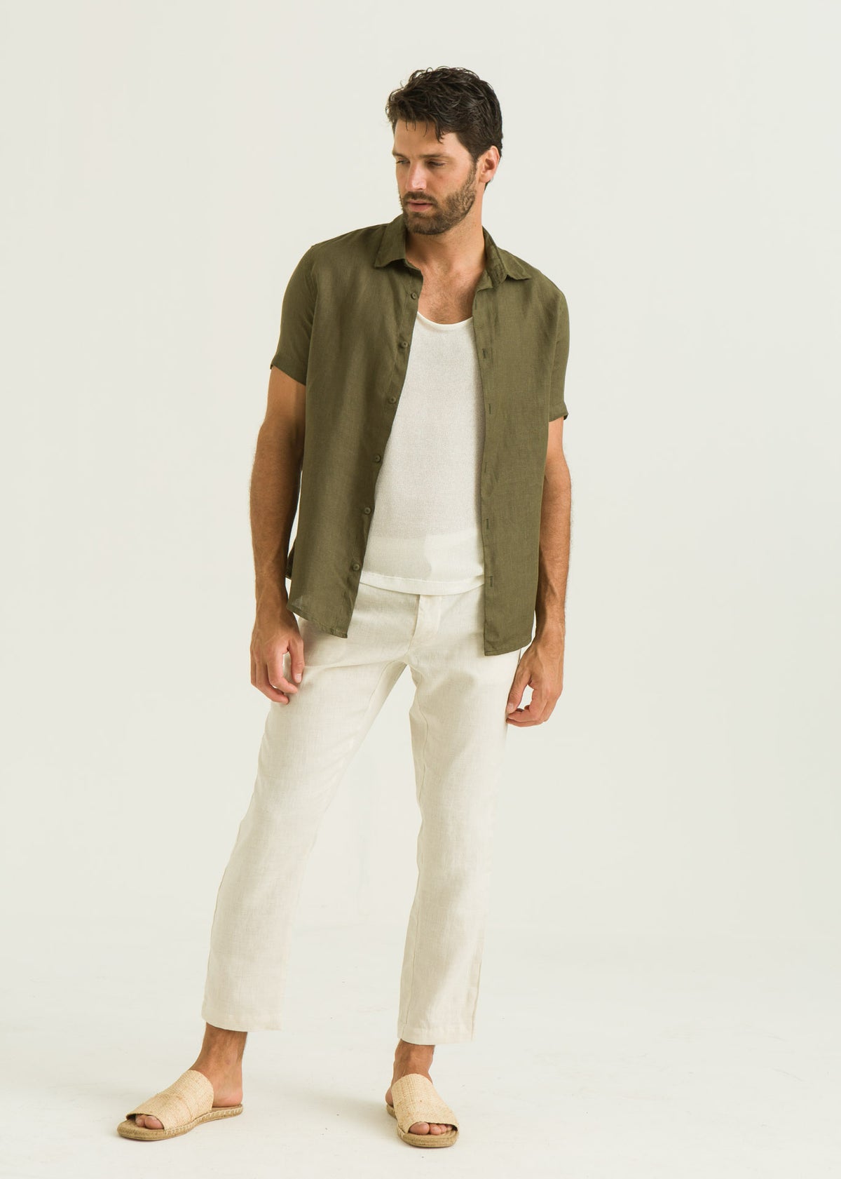 Camisa de Linho MC - Militar