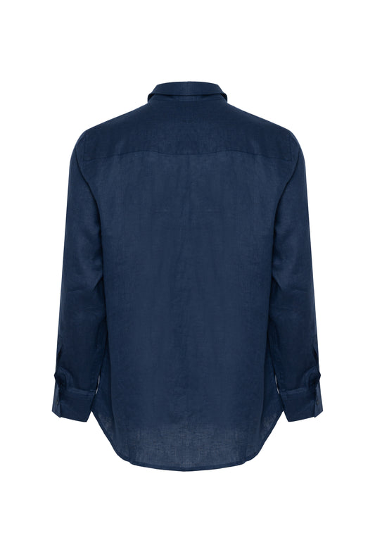 Camisa Linho - Azul
