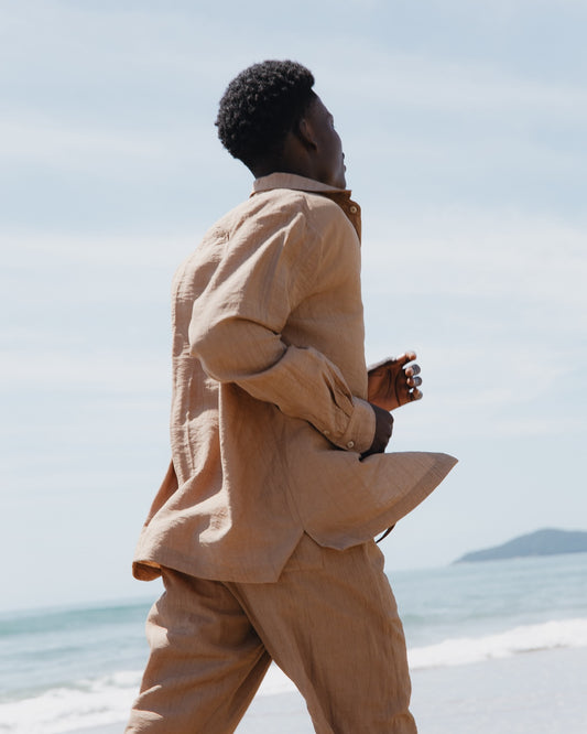 Camisa Over Texturizada - Terracota