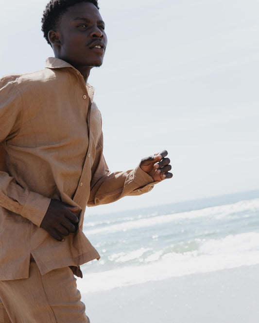 Camisa Over Texturizada - Terracota