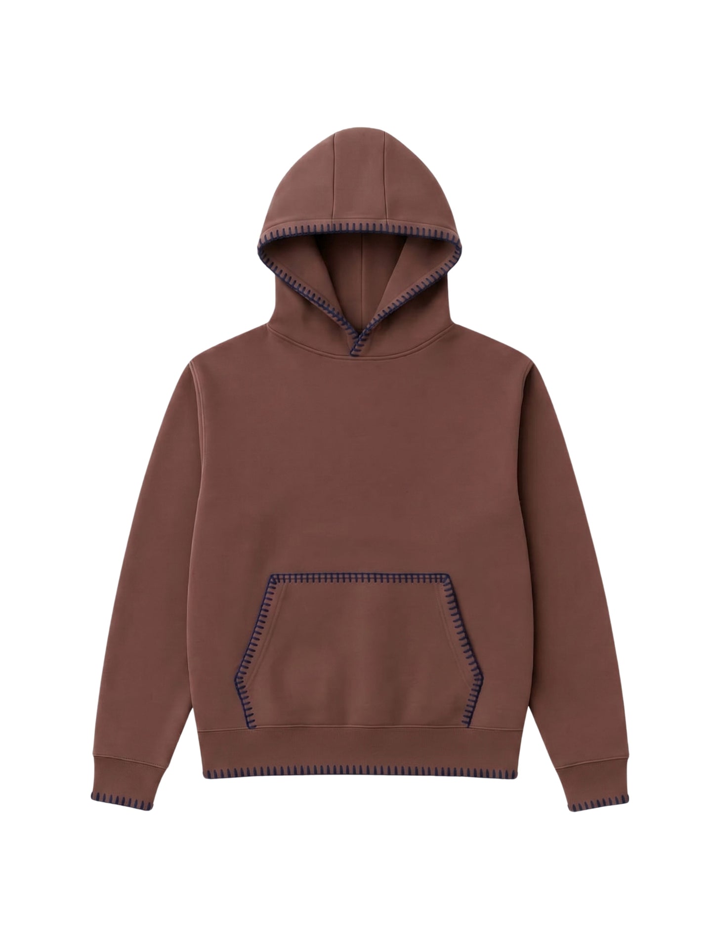 Blusa Moletom Oversized com Bordado - Marrom