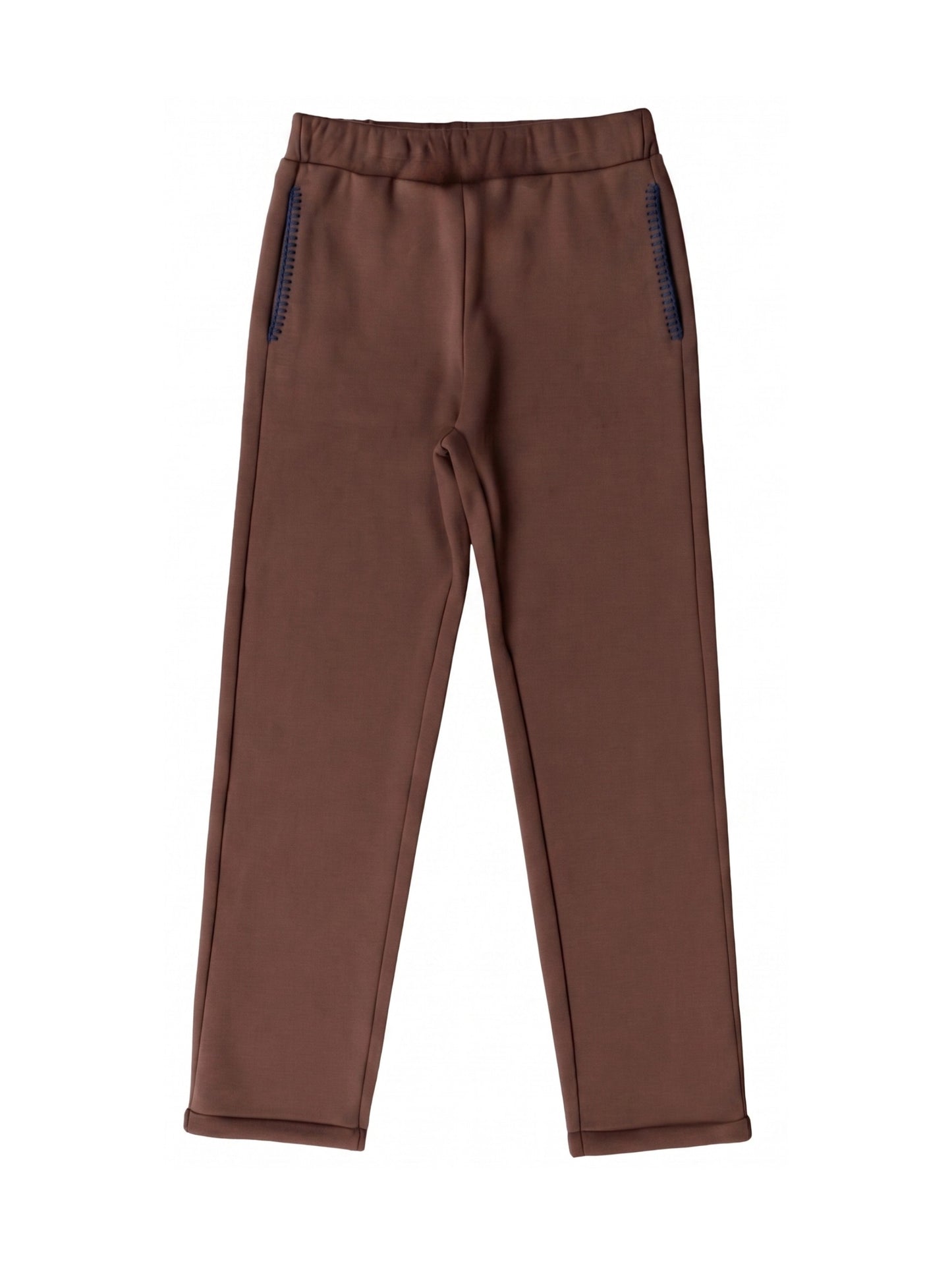 Calça Moletom Oversized com Bordado - Marrom