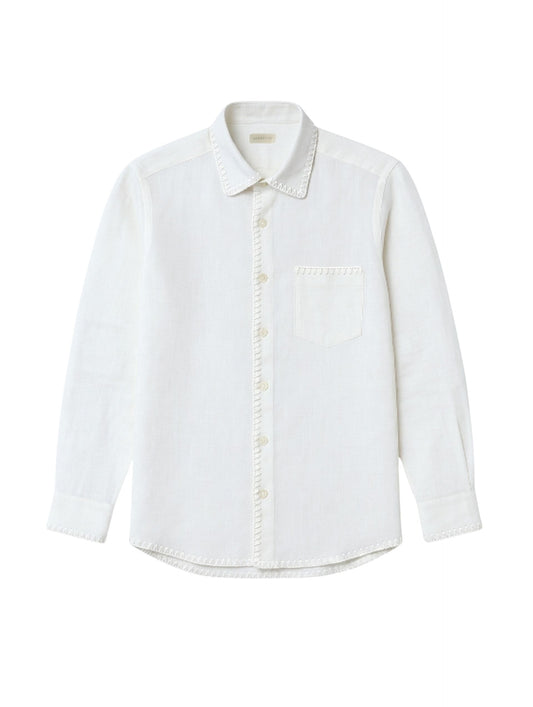 Camisa Linho Jamile - Branco com Bordado