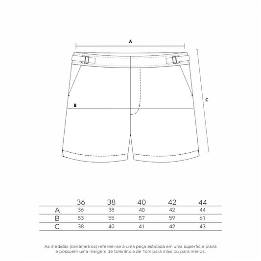 Short Praia Alfaiataria - Militar