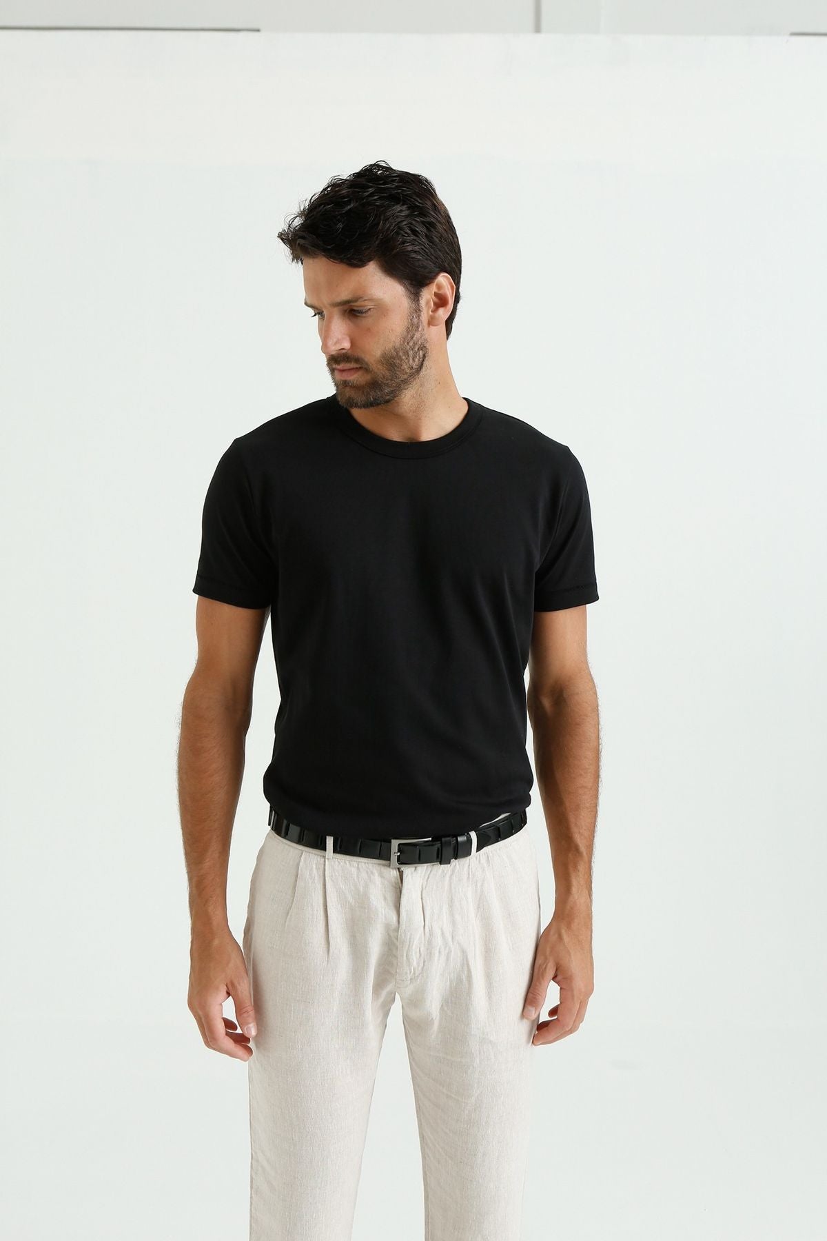 T-Shirt Suedine Pima MC - Preto