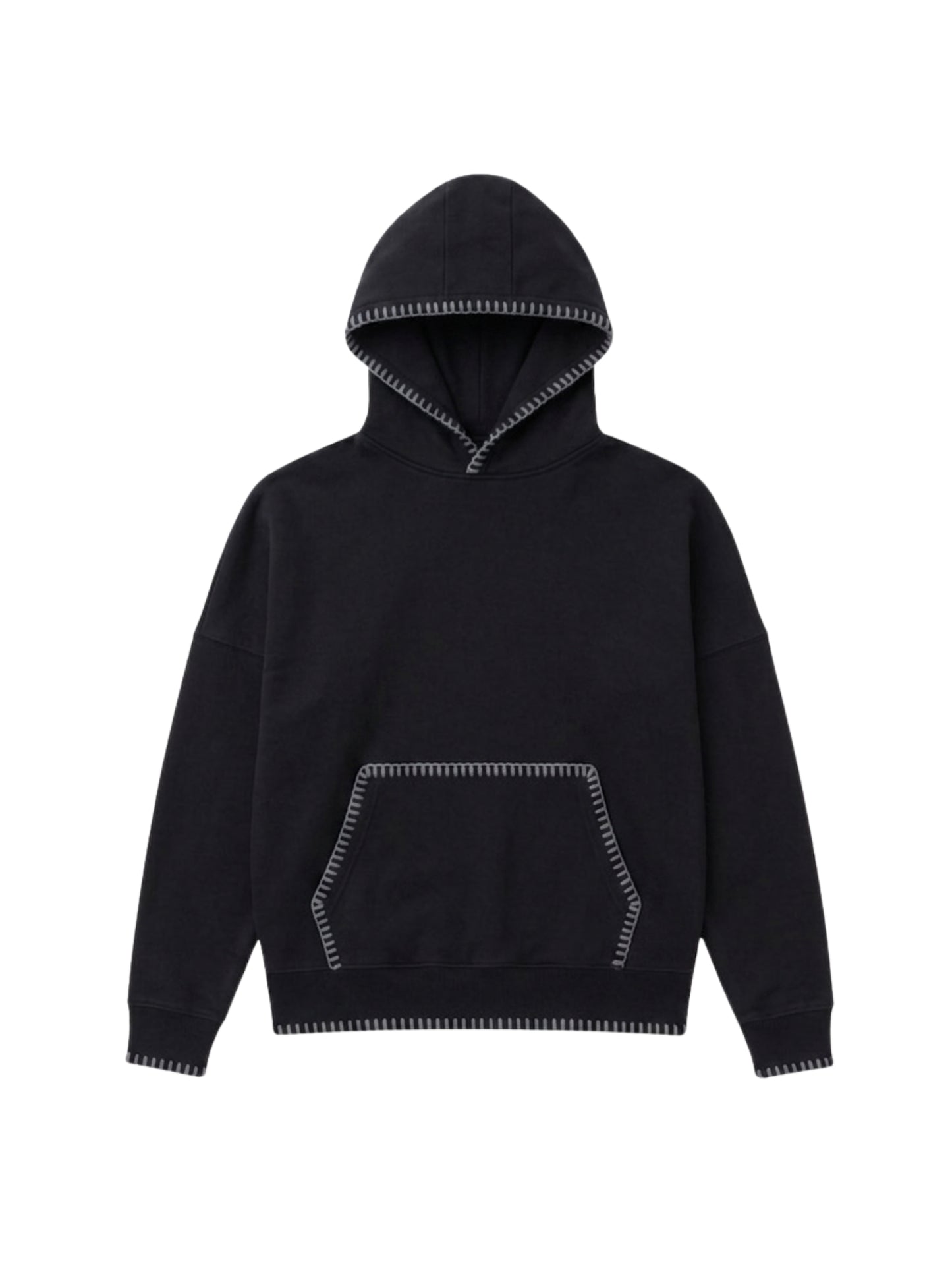 Blusa Moletom Oversized com Bordado - Preto
