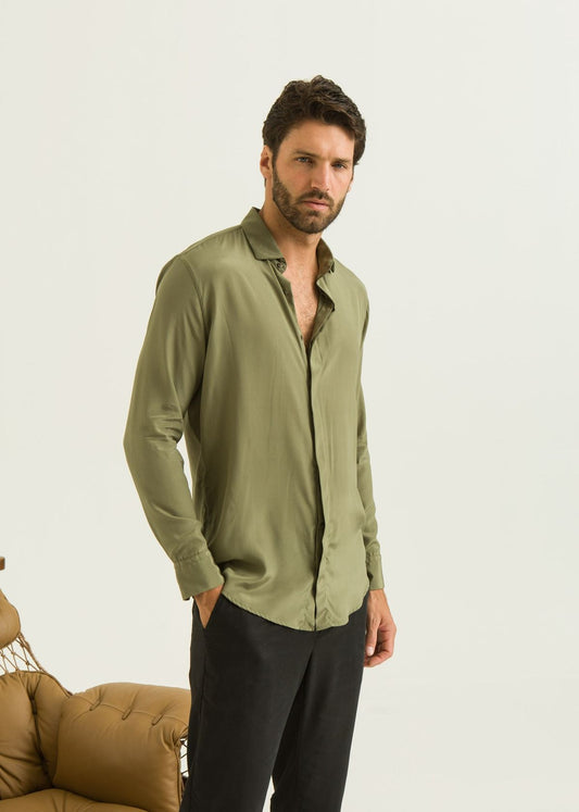 Camisa de Seda ML - Militar
