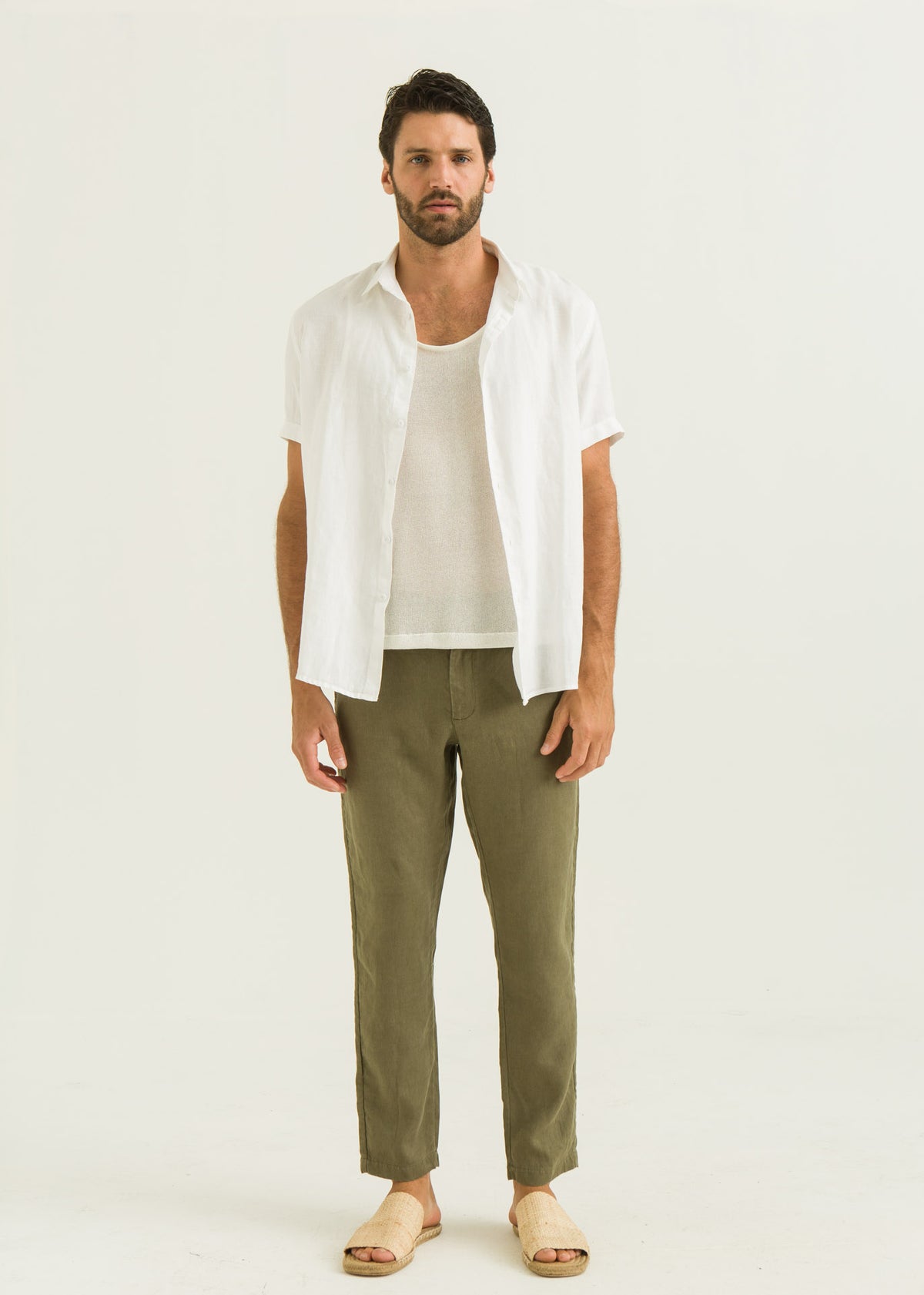 Camisa de Linho MC - Off White