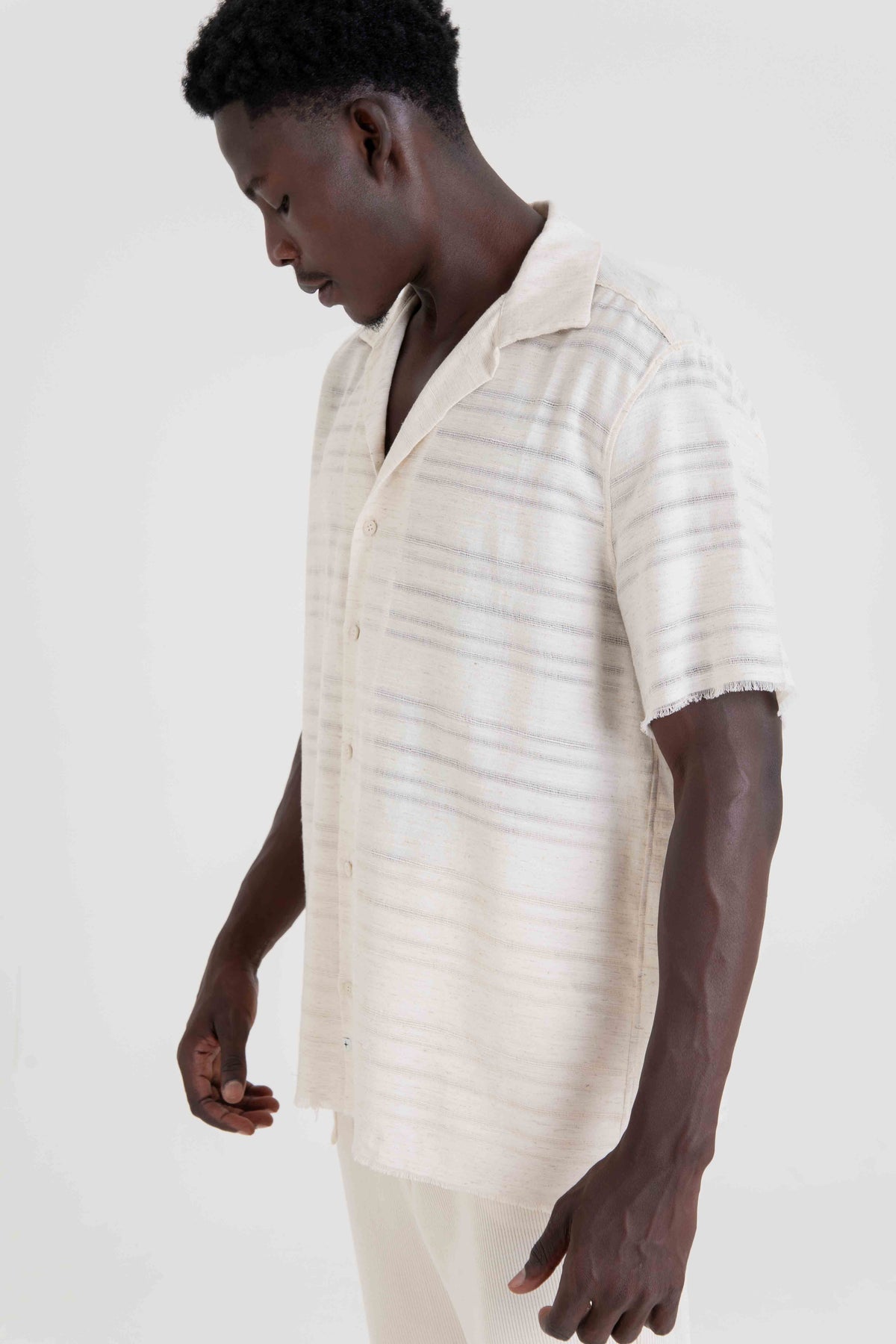Camisa Fenda Over MC - Off White