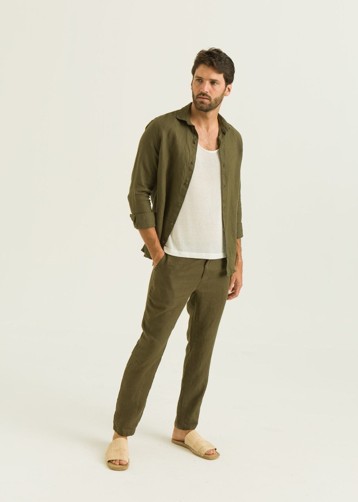 Camisa de Linho ML - Militar