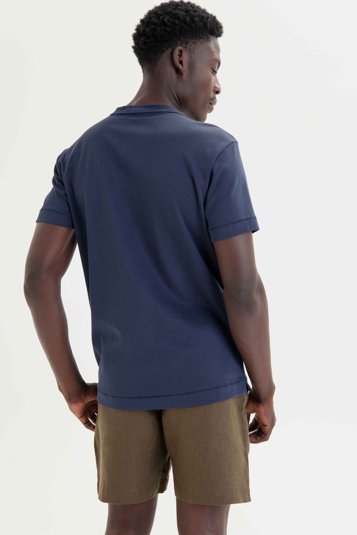 T-Shirt Suedine Pima MC - Marinho